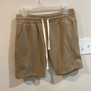 Fleece factory size: small, Tan with white laces